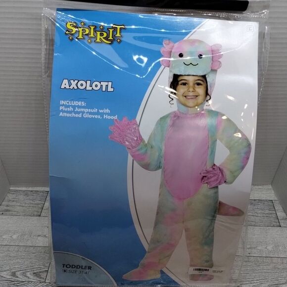 Axolotl Halloween Dress Up Costume Toddler Size 3-4T Spirit 2 Piece Girls - Picture 1 of 5